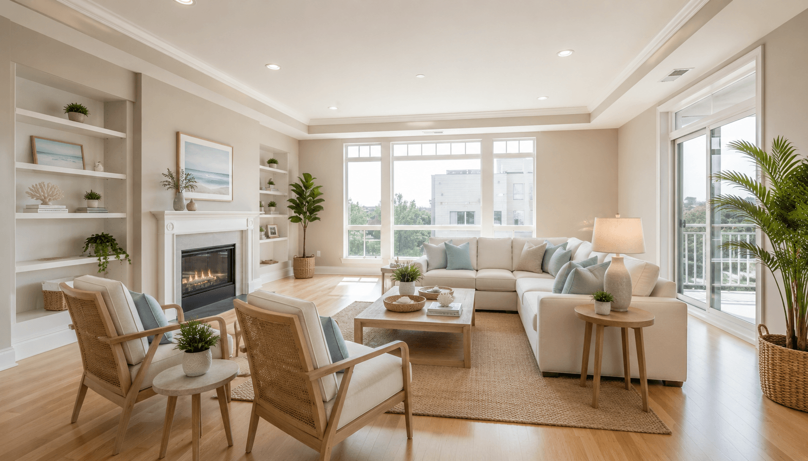 The same room staged by Homeartist.ai.