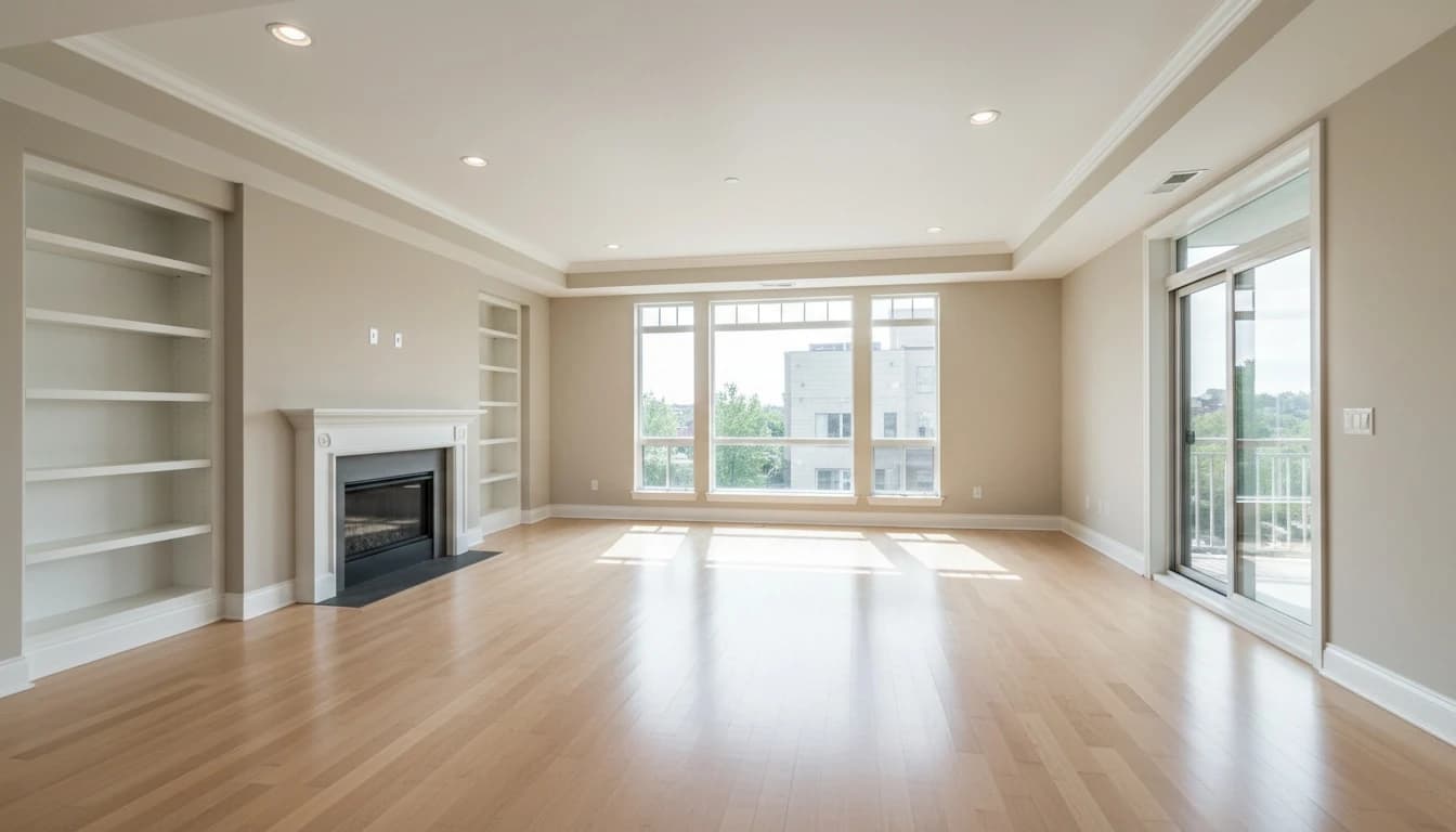 An empty room before AI staging.